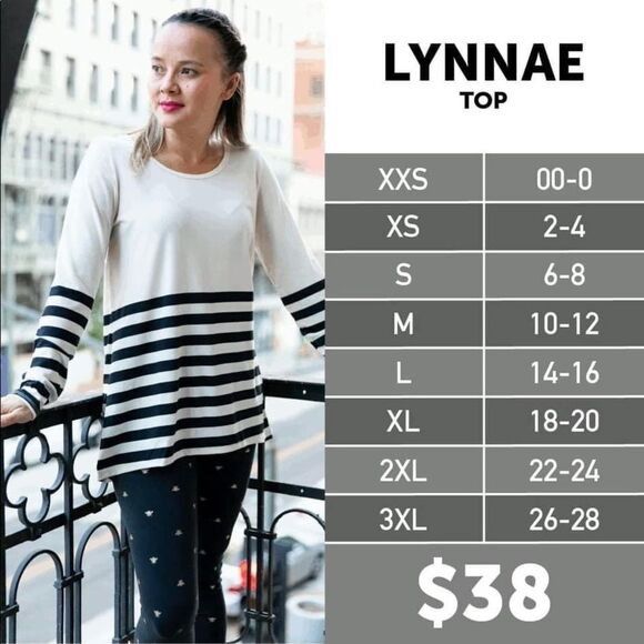 Lularoe Lynnae Long Sleeve Top - Size Medium - Picture 5 of 5